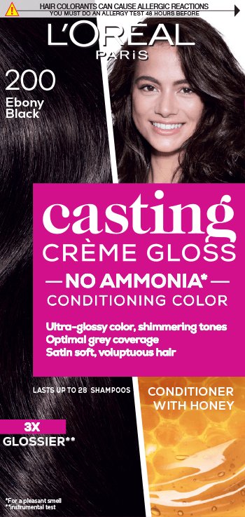 Боя за коса 200 Абаносово черно Casting Creme Gloss Продуктово изображение