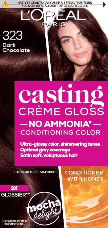 Боя за коса 323 Тъмен шоколад Casting Creme Gloss Продуктово изображение