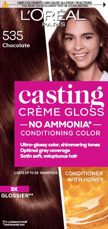 Боя за коса 535 Шоколад Casting Creme Gloss Продуктово изображение