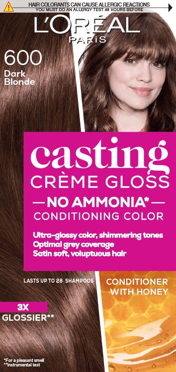 Боя за коса 600 Тъмно русо Casting Creme Gloss Продуктово изображение