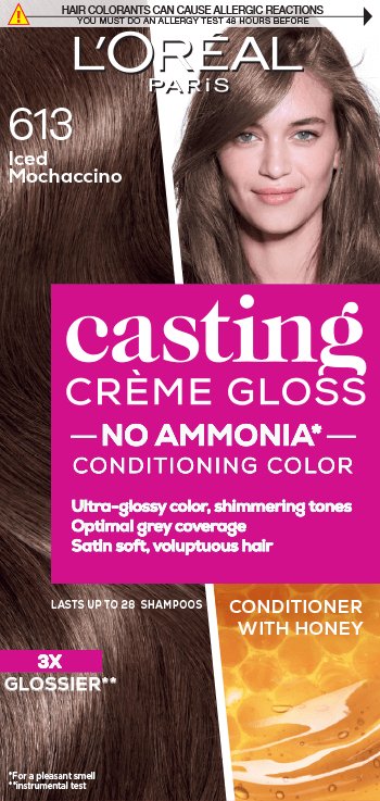 Боя за коса 613 Ледено мокачино Casting Creme Gloss Продуктово изображение